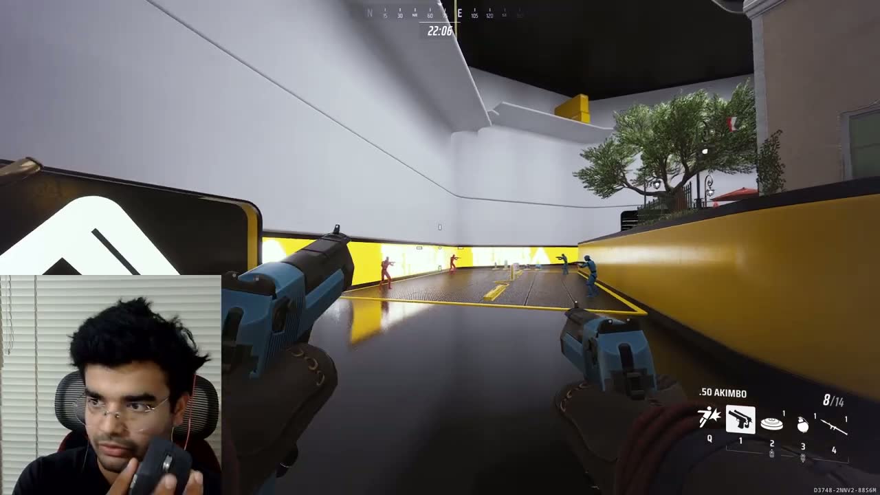 Shooting with mind while showing mouse